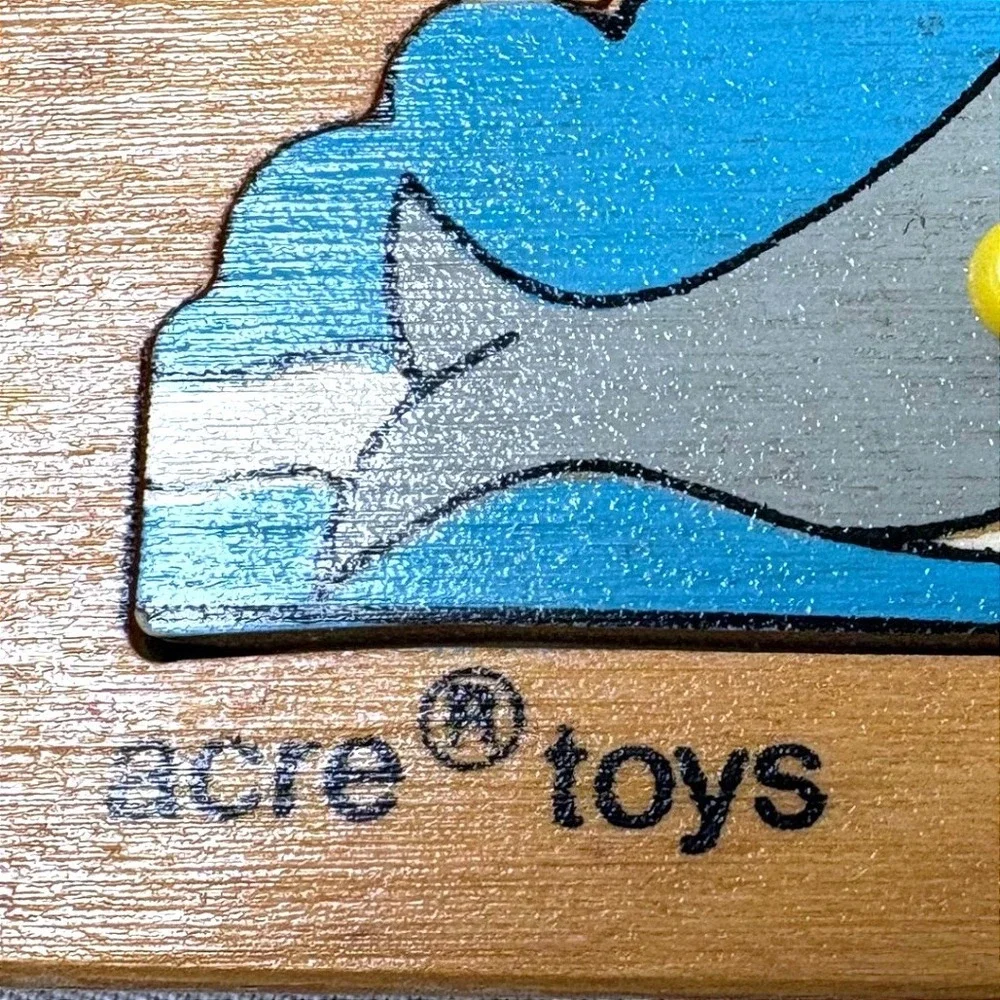 Vintage Playskool Connor Toy Acre Toys Wooden‎ Puzzle Lot Lion Fruit Zoo Animals